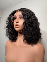 12” Brazilian Deep Wave Soft Blunt Wig-5x5 hd Lace, Glueless, Pre-Plucked