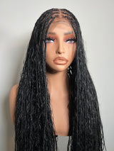 38” Glueless Goddess Braided Wig – Black 13x6 Frontal