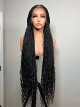38” Glueless Goddess Braided Wig – Black 13x6 Frontal