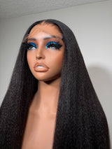 22” Kinky Straight Wig - 5x5 Hd Lace, Glueless, Pre-Plucked