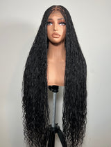 38” Glueless Goddess Braided Wig – Black 13x6 Frontal