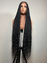 38” Glueless Goddess Braided Wig – Black 13x6 Frontal