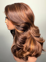 16” Cinnamon Swirl Vietnamese Body Wave Wig – HD Lace, Glueless, Pre-Plucked