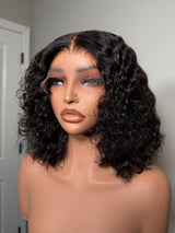 12” Brazilian Deep Wave Soft Blunt Wig-5x5 hd Lace, Glueless, Pre-Plucked