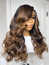 22” Face Framing hd 5x5 Raw Wavy unit