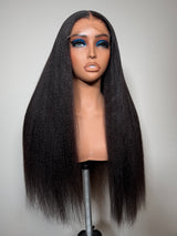 22” Kinky Straight Wig - 5x5 Hd  Lace, Glueless, Pre-Plucked
