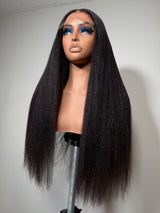 22” Kinky Straight Wig - 5x5 Hd  Lace, Glueless, Pre-Plucked