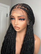 38” Glueless Goddess Braided Wig – Black 13x6 Frontal