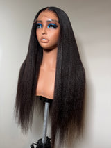 22” Kinky Straight Wig - 5x5 Hd  Lace, Glueless, Pre-Plucked