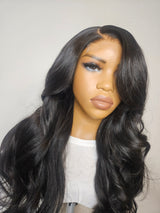 26" Face Framing Raw Wavy Indian unit with a 5x5 hd closure