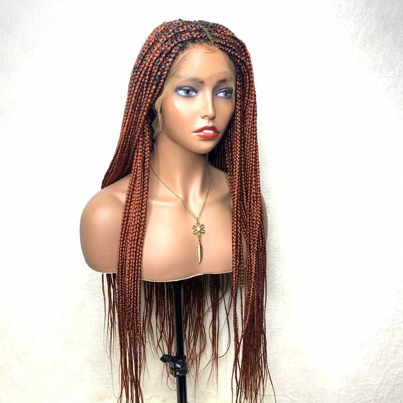 34” Knotless Braid Full Lace Wig