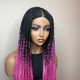 36” “Tej” Lace Closure Cornrow Braids/Pink Ombré