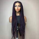 34" "Tej" Middle Part Corn Row Lace Closure Wig