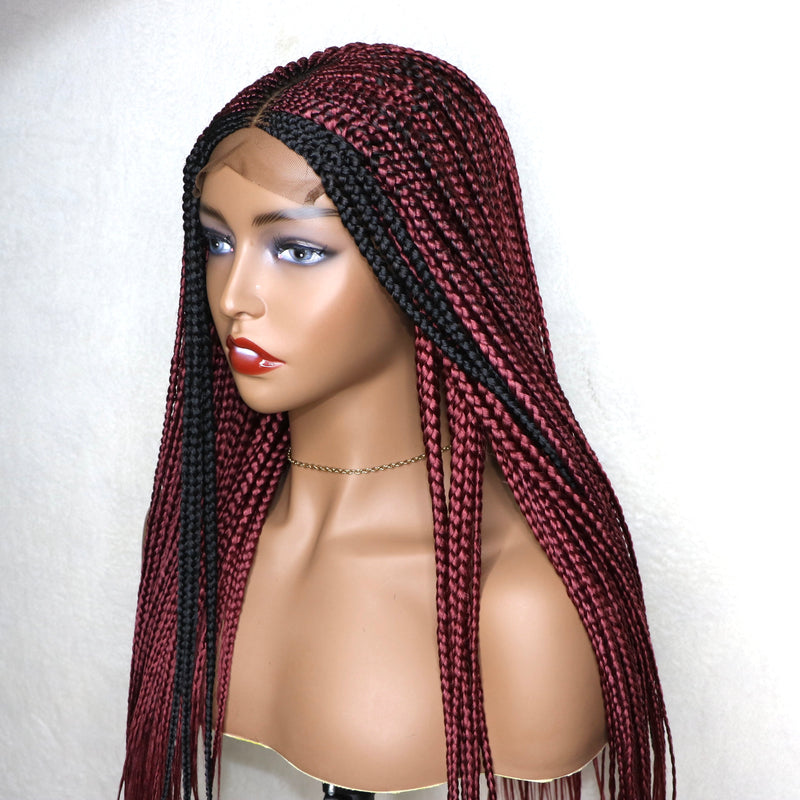 22” “Tej” Middle Part Lace Closure Cornrow Braids