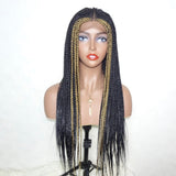 22” “Tej” Lace Closure Cornrow Braids/front gold