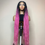 36” “Tej” Lace Closure Cornrow Braids/Pink Ombré