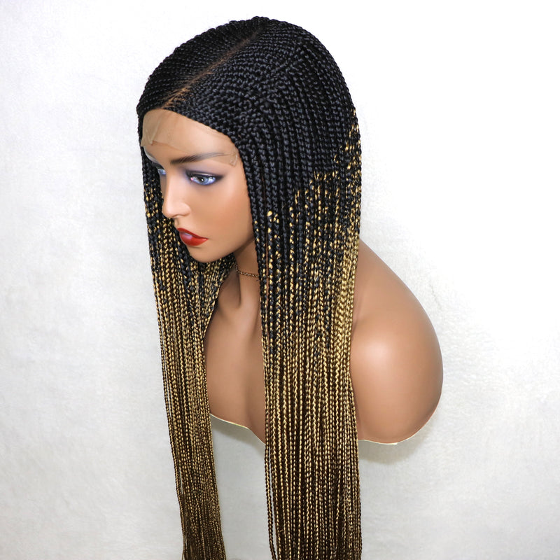 34” “C” cut 6x6 Lace Closure Cornrow Braids