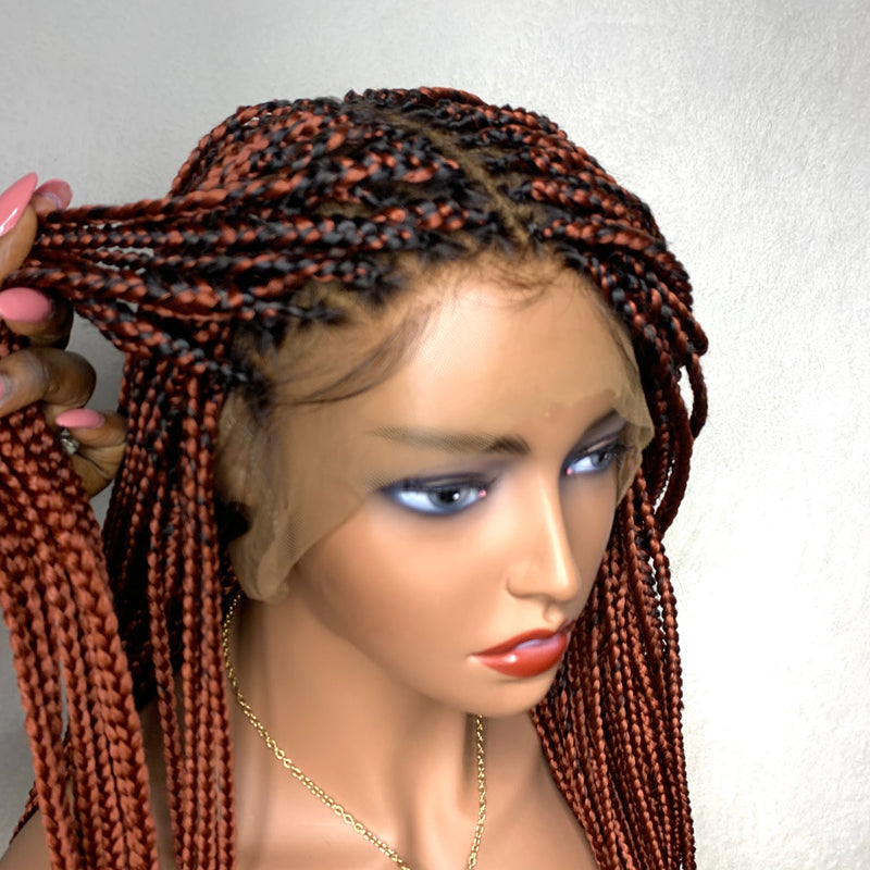 34” Knotless Braid Full Lace Wig