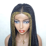 22” “Tej” Lace Closure Cornrow Braids/front gold