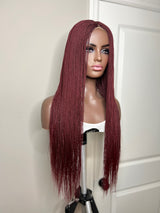 30” 4x4 Lace Closure Micro Twist Handmade Wig