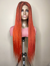 36” Middle Part Single Braid Lace Closure Wig