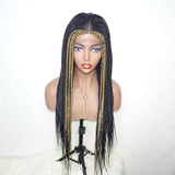 22” “Tej” Lace Closure Cornrow Braids/front gold