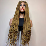 30” Curled Tip Lace Closure Box Braids