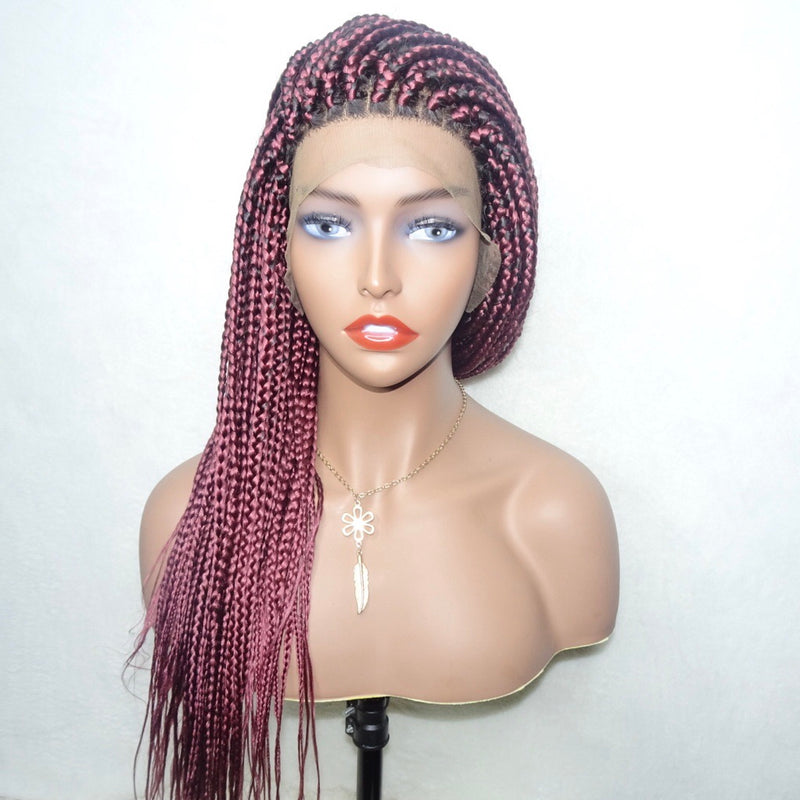 22” Lace Frontal Box Braid Wig