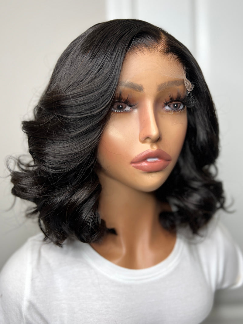 Blunt Cut 12” hd 5x5 Raw Wavy unit