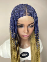 36" "Tej" Middle Part Corn Row Lace Closure Wig