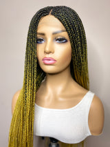 32" Middle Part Single Braid Lace Closure Wig