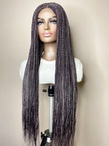 36” Middle Part Single Braid Lace Closure Wig