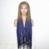 36” “Tej” Lace Closure Cornrow Braids/Blue Ombré