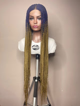 36" "Tej" Middle Part Corn Row Lace Closure Wig